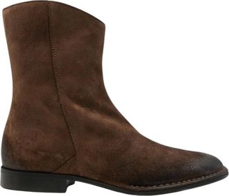 Emporio Armani Botines de Ante Encerado - Shoes - Hombre - Marr&oacute;n - 42 EU