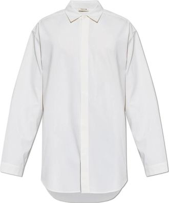 Fear of God Classic Shirt - Heren - Zakelijke Overhemden - Beige - S - Katoen - Overhemden