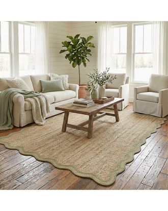 LR Home Lr Home Rivoli Farmhouse Bordered Handmade Area Rug