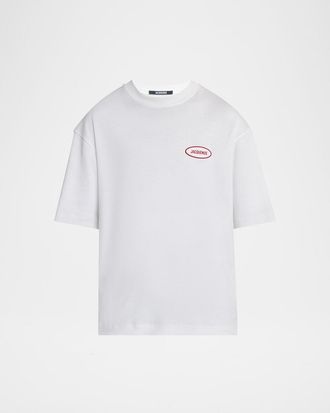 Jacquemus Mens Stazione Logo Patch T-Shirt