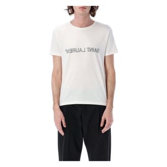Saint Laurent Hombre, Camisetas, Blanco, Talla: XL
