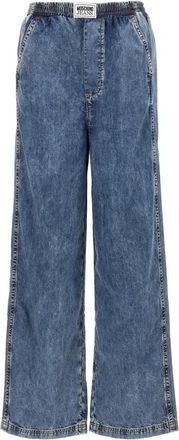 Moschino Dames, Broeken, Blauw, Maat: W27 Katoen