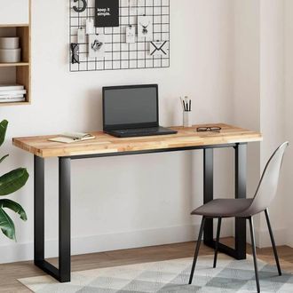 Berkfield Home Desk Top Untreated 160x50x4 cm Solid Wood Acacia in Brown | Size: 160 x 50 x 4 cm