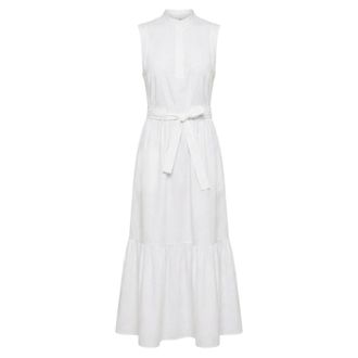PESERICO Peserico, Maxi Dresses, female, White, Size: L Cotton Voile Maxi Dress