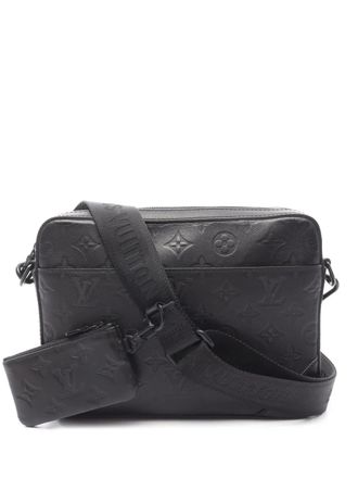 Louis Vuitton 2021-2025 Monogram Shadow Duo Messenger crossbody bag - unisex - Calf Leather - One Size - Black