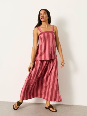 Fat Face FatFace Joesie Rust Red Petite Stripe Cami