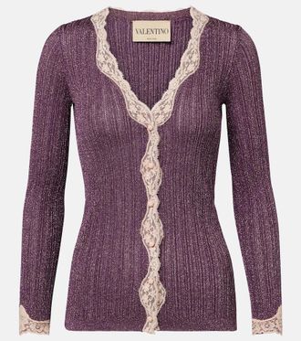 Valentino Lace-trimmed cardigan