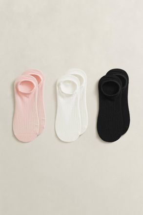 GANT Women 3-Pack Ribbed Low-Cut Socks (39-41) APRICOT PINK