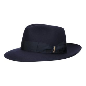 Borsalino Alexander Alessandria Felt Wide Brim - - Accessories - Uomo - Blu - 62 CM