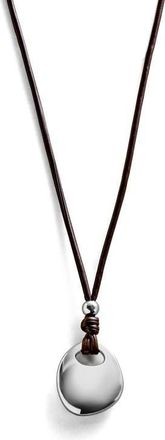 BaubleBar Janis Pendant Necklace in Silver/brown at Nordstrom