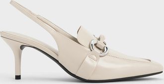 Charles & Keith Catelaya Metallic Accent Slingback Pumps