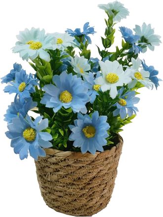 OEM Plantas Artificiales En Maceta Con Flores, Juego De Cestas De Algas Marinas, Cesta De Rat&aacute;n Hecha A Mano, Macetas Artificiales Para Cocina, Oficina, M