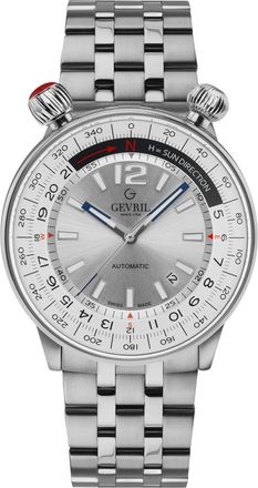 Gevril Group Wallabout Automatic Silver Dial Mens Watch 48560