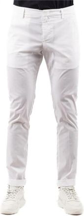 Dondup Stijlvolle Broek - Heren - Slim Fit Broeken - Wit - W33 - Katoen - Broeken