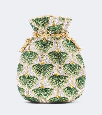 Judith Leiber Ginkgo crystal-embellished clutch