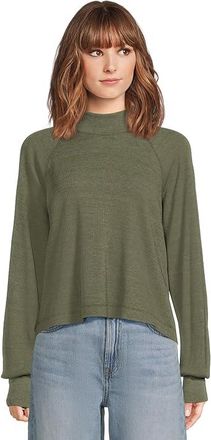 Michael Stars Norma Mock Neck Pullover Womens Clothing Topiary : LG (US 8-10), Cotton/Polyester/Rayon