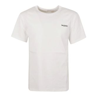 Alexander McQueen Alexander McQueen, T-Shirts, male, White, Size: XL Mid Weight Jersey T-shirt