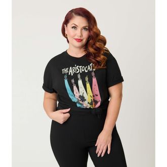 Unique Vintage Unisex Graphic Tee in Black Cat Print at Nordstrom, Size 3X