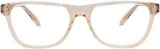 Alexander McQueen 53mm Square Reading Glasses in Beige/Beige Transparent at Nordstrom Rack