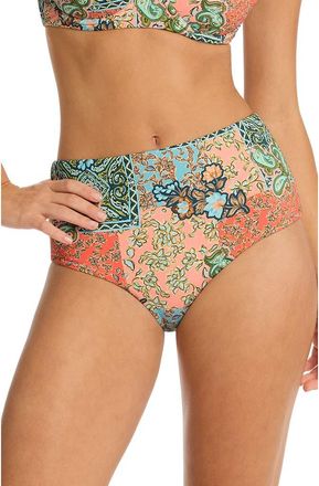 Sea Level Australia Java High Waist Bikini Bottoms in Coral at Nordstrom, Size 14