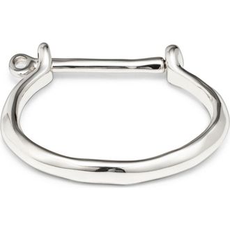 UNOde50 Minimalist Bangle Bracelet in Silver at Nordstrom, Size X-Large