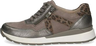 Caprice Leren sneaker - Dames - Schoenen - Grijs - Maat: 40 EU Leer