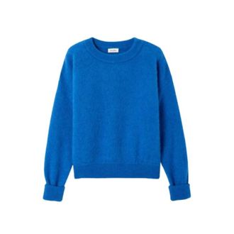 American Vintage American Vintage, Round-neck Knitwear, female, Blue, Size: XS/S Vitow Sweater