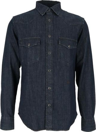 Jacob Cohen Camicia Western - Shirts - Hombre - Azul - XL