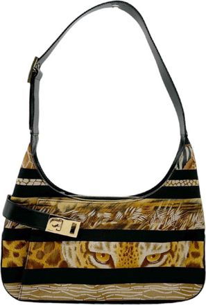 Ferragamo Canvas Leather Shoulder Bag (Pre-Owned)