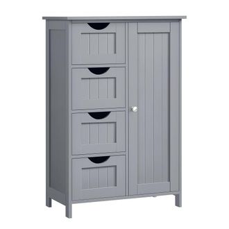 Vasagle Armario del ba&ntilde;o de 30 x 55 x 82 cm de color gris paloma