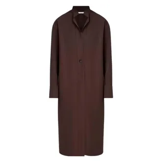 Ferragamo Ferragamo Dark Brown Minimalist Long Overcoat