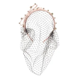 Red Valentino Hair Accessories, female, Pink, Size: ONE SIZE Tulle Stud Headband