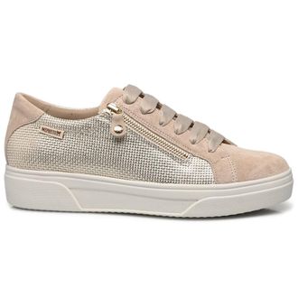 Mephisto Mephisto Floriana Leather Womens Low Top Trainers - Light Sand - Size:UK 4.5