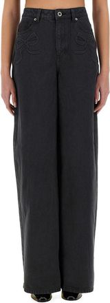 Self Portrait Jeans With Bow Motif-Donna