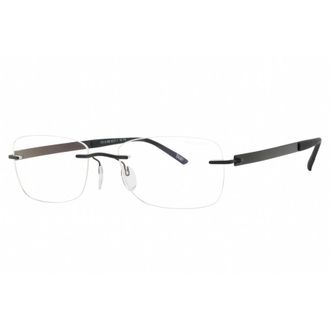 Silhouette Unisex Black Rectangular Eyeglass Frames Titanimpessions777552