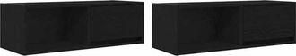 vidaXL Vidaxl - tv Cabinets 2 pcs Black Oak 80x31x25.5 cm Engineered Wood
