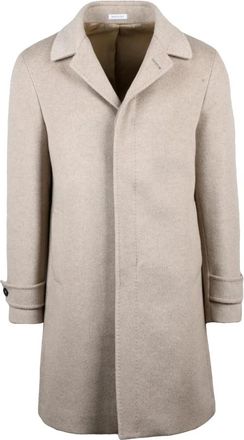 Breras Milano Cappotto - Heren - Mantel - Beige - M - Kasjmier - Jassen