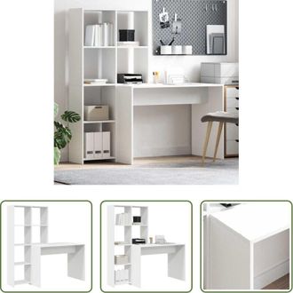 vidaXL vidaXL Scrivania per ufficio domestico - Scrivania Bianco 138,5 x 55 x 143 cm Legno multistrato