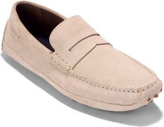 Cole Haan Hall Driving Penny Loafer in Oxford Tan Suede /Gum at Nordstrom Rack, Size 10.5