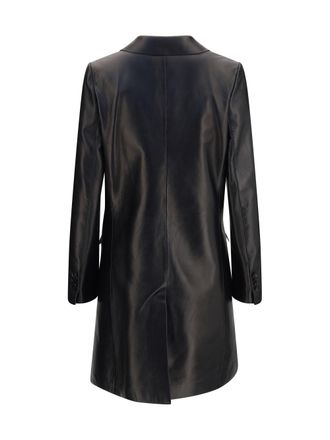 Tom Ford Double-Breasted Lambskin Coat - Black