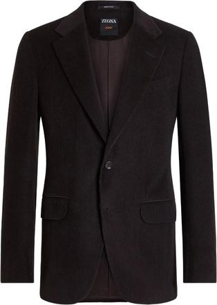 Ermenegildo Zegna cashmere-blend jacket - men - Wool/Cashmere/Silk/Elastane - 50 - Brown