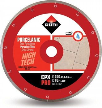 Rubi J-slot Cpx 250 Pro - Disco De Diamante Para Gres Porcel&aacute;nico (250 Mm)