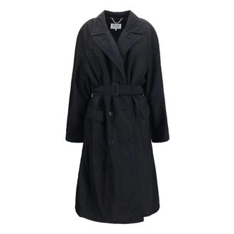 Maison Margiela Cappotto Doppiopetto con Cintura - - Coats - Donna - Nero - S
