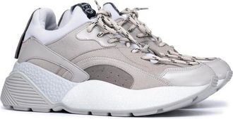 Stella McCartney Womens Gray Vegan Leather Chunky Sneakers