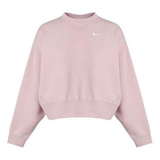 Nike (WMNS) Nike Sportswear Solid Color Fleece Round Neck Pullover Champagne Color Hoodie CK0169-645