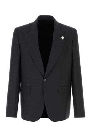 Gucci Grey Notched Lapel Blazer