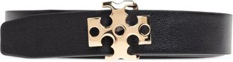Tory Burch Cintura in pelle con fibbia logata - 001 BLACK