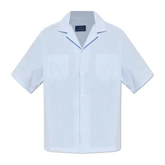 Paul & Shark Paul & Shark, Short Sleeve Shirts, male, Blue, Size: XL Striped Shirt