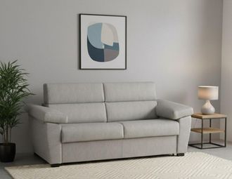 Dmora Sof&aacute; Fijo 2 Plazas Palmira, Sof&aacute; Lineal Para Sal&oacute;n, Acolchado, Desenfundable, Calidad 100% Made In Italy, 205x95 H100 Cm, Beige - Dmora