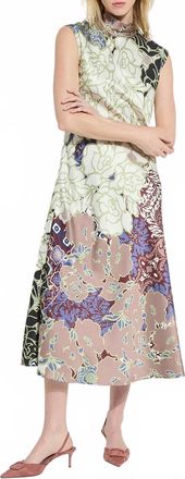 Lyss&eacute; Flora Mock Neck Midi Dress In Antique Garden